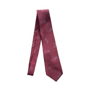 Yves Saint Laurent Red Silk Tie with Classic Design